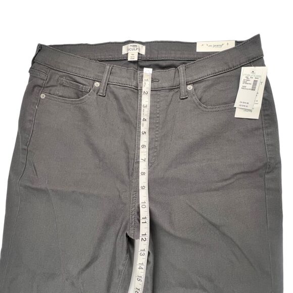 M Jeans Pants 14W Gray Neutral Tone Denim Casual Everyday Modern High Rise Jeans - Picture 4 of 13